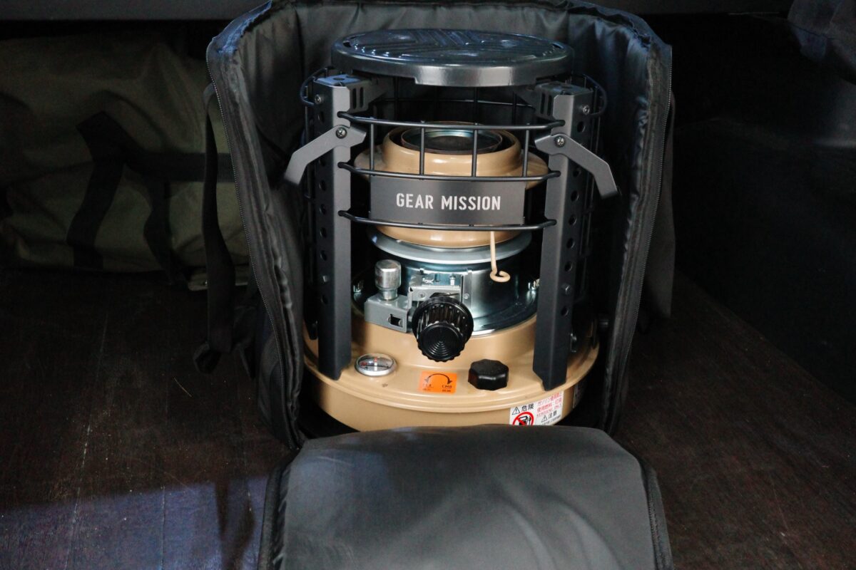 非純正の収納バッグに入れたK3-GM1